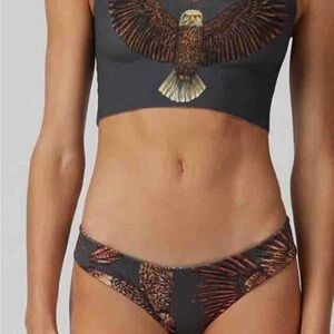 Eagle Print Bikini Set - Gray